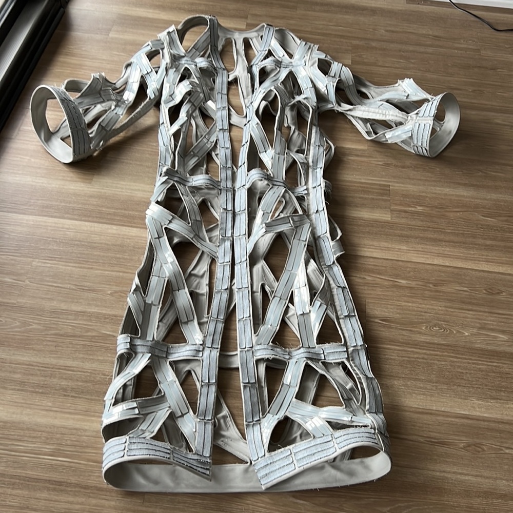 Rick Owens made Italy Oyster milk avant garde cut out Matrix statement over wear - Picture 12 of 17